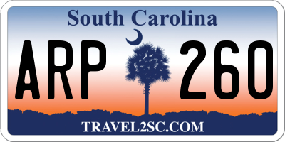 SC license plate ARP260