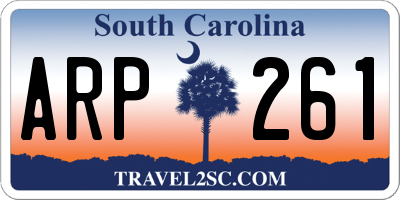 SC license plate ARP261