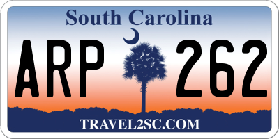 SC license plate ARP262
