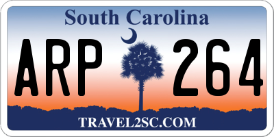 SC license plate ARP264