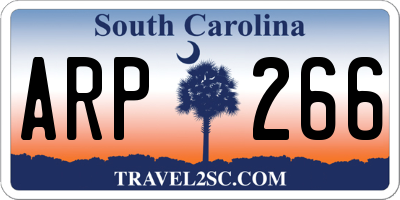 SC license plate ARP266