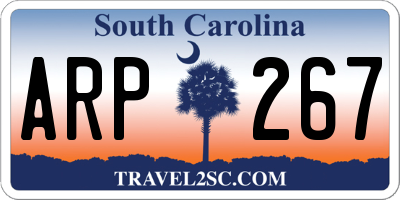 SC license plate ARP267