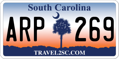 SC license plate ARP269