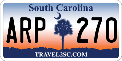 SC license plate ARP270
