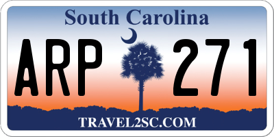 SC license plate ARP271