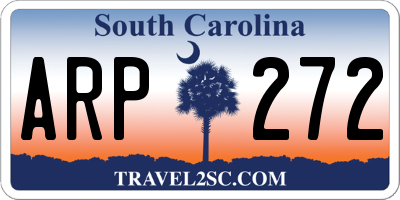 SC license plate ARP272
