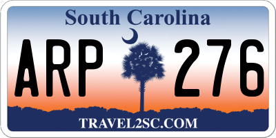 SC license plate ARP276