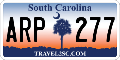 SC license plate ARP277