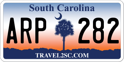 SC license plate ARP282