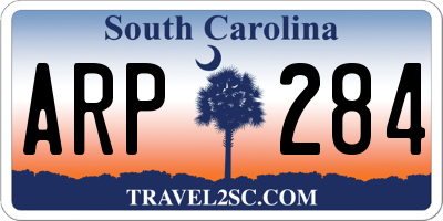 SC license plate ARP284