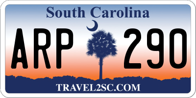 SC license plate ARP290