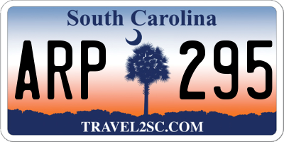 SC license plate ARP295
