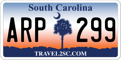 SC license plate ARP299