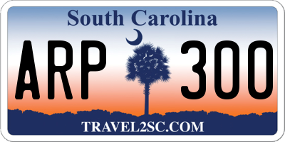 SC license plate ARP300