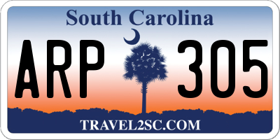 SC license plate ARP305