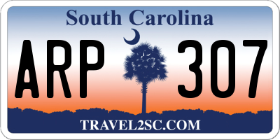 SC license plate ARP307