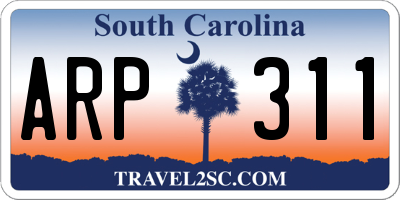 SC license plate ARP311