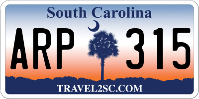SC license plate ARP315