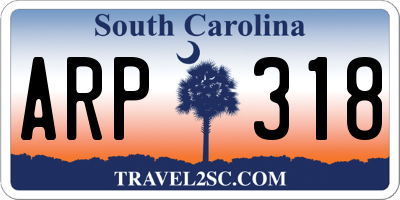 SC license plate ARP318