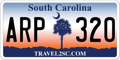 SC license plate ARP320