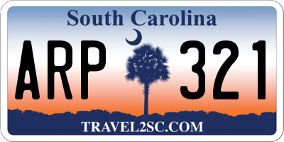 SC license plate ARP321