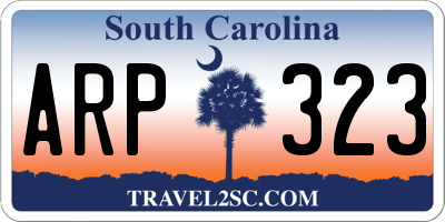 SC license plate ARP323