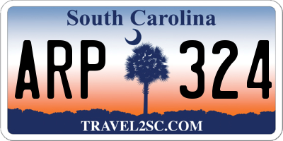 SC license plate ARP324