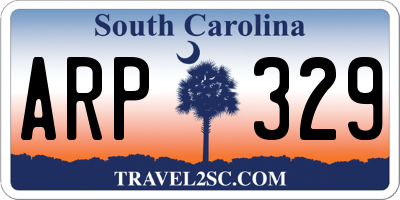 SC license plate ARP329