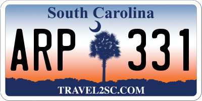 SC license plate ARP331