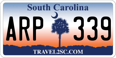 SC license plate ARP339