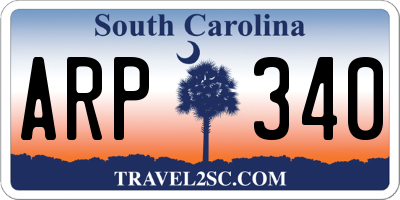 SC license plate ARP340