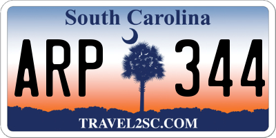 SC license plate ARP344