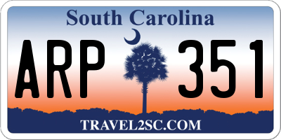 SC license plate ARP351