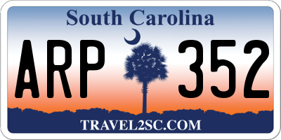 SC license plate ARP352