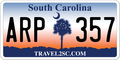 SC license plate ARP357