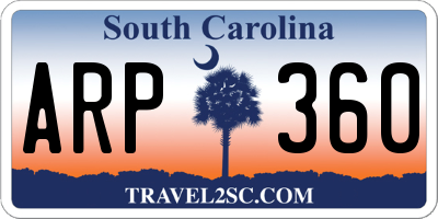 SC license plate ARP360