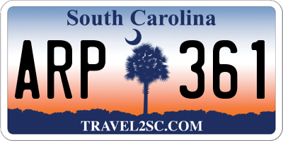 SC license plate ARP361