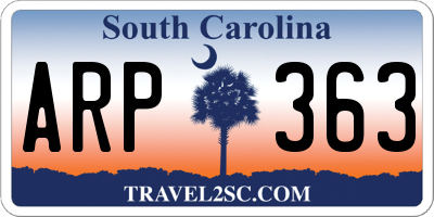 SC license plate ARP363