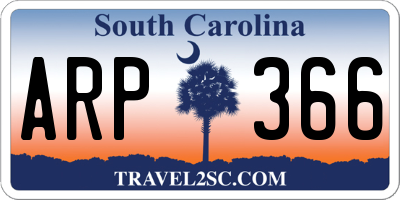 SC license plate ARP366