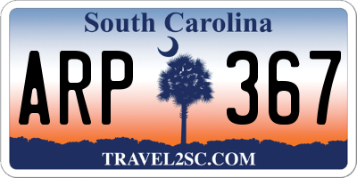 SC license plate ARP367