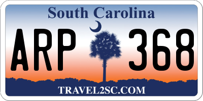 SC license plate ARP368