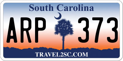 SC license plate ARP373