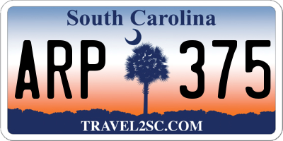 SC license plate ARP375