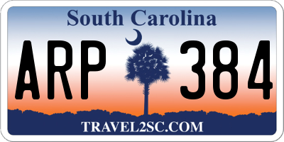 SC license plate ARP384