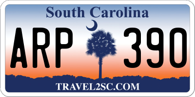 SC license plate ARP390