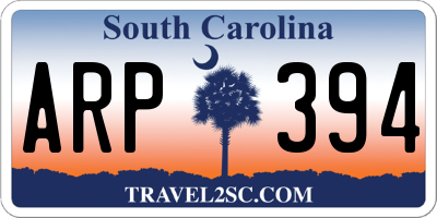 SC license plate ARP394