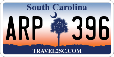 SC license plate ARP396