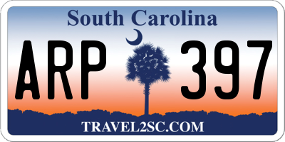 SC license plate ARP397