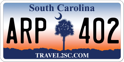 SC license plate ARP402