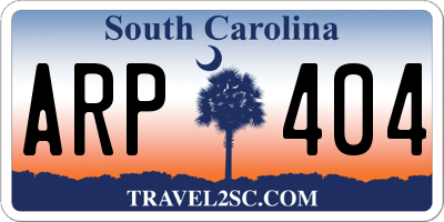 SC license plate ARP404